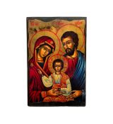 Obraz na dreve - Ikona Svätá rodina (10x15)