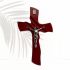 Kríž drevený mašľový s korpusom – bordový