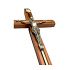 Kríž drevený s lištou - hnedý 26cm